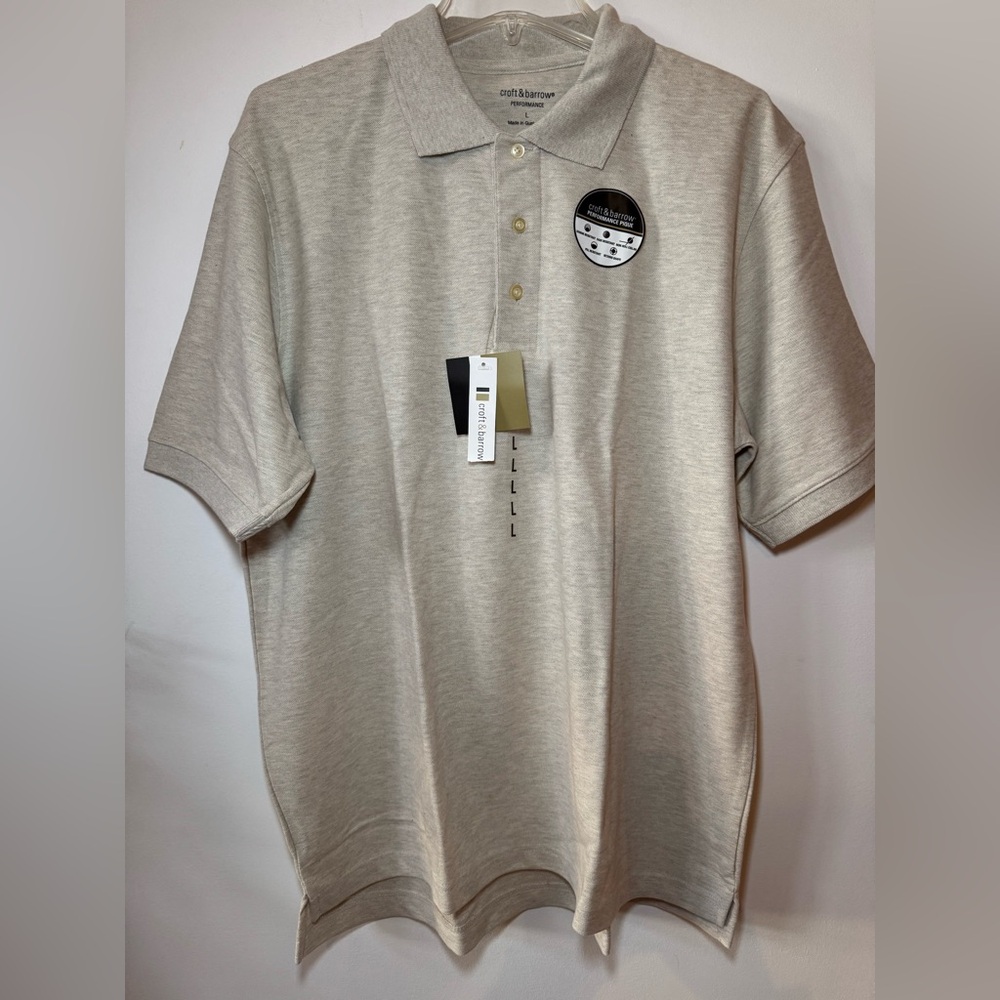 NWT Lot of Men’s Short Sleeve Polo Shirts Size Large Blue, Red, Grey, Beige - Picture 8 of 13